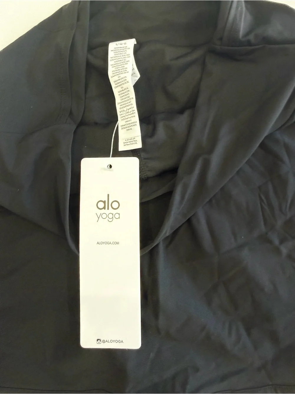 ALO Yoga Black Activewear skort with White Alo Logo